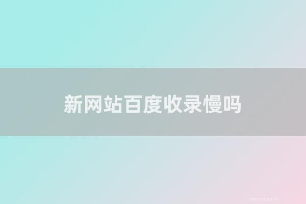 seo营销:新网站百度收录慢吗?百度不包括内部页面的原因是怎样?