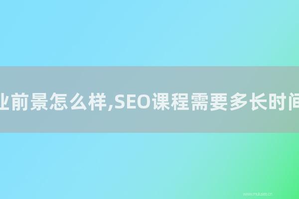网站seo整站优化：SEO就业前景如何样,SEO课程需要多长时间能学会？