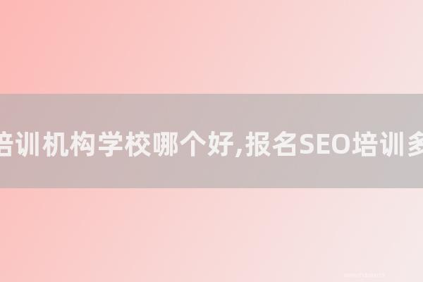 seo技术博客：SEO培训机构学校哪个好,报名SEO培训多少钱？